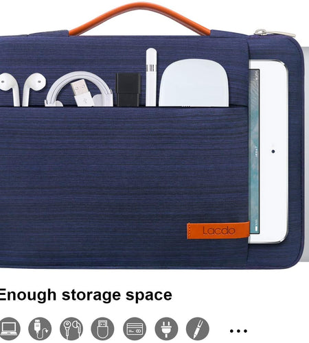 360° Protective Laptop Sleeve Case for 16 Inch New Macbook Pro M4/M3/M2/M1 Pro/Max A3403 A3186 A2991 A2780 A2485 A2141 2024-2019, 15 Inch Surface Laptop 7Th Copilot+Pc/6/5/4/3 Computer Bag, Blue