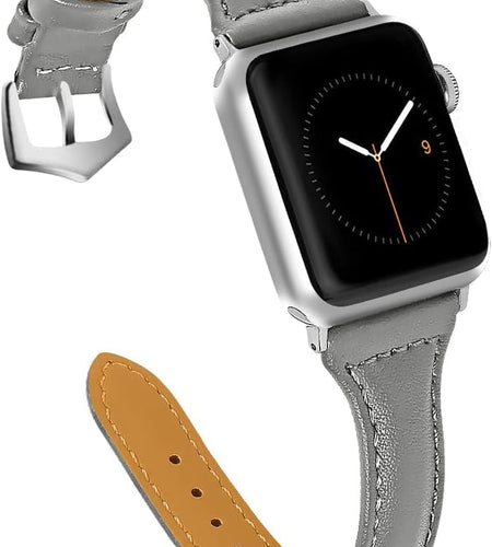 Compatible Apple Watch Band 42Mm 44Mm 45Mm, Top Grain Leather Band Replacement Strap for Iwatch Series 7, Series 6, SE, Series 5, Series 4,Series 3,Series 2,Series 1,Sport, Edition
